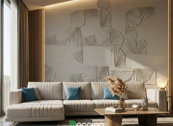 Стеновая 3D панель из гипса «Пальметто» модель 332