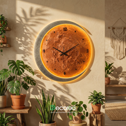 Часы настенные «Ноттэ» из гипса