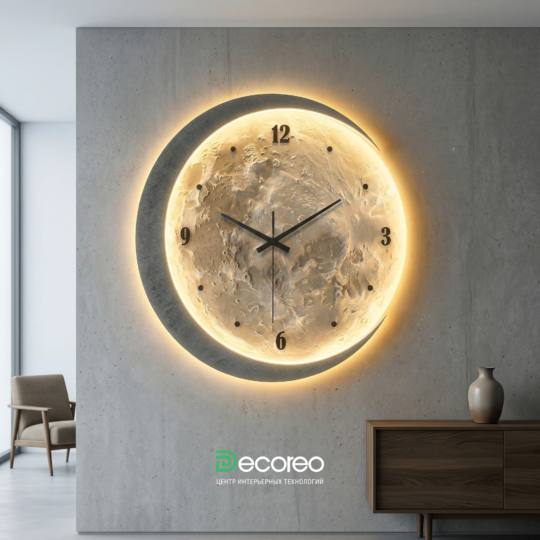 Часы настенные «Ноттэ» из гипса