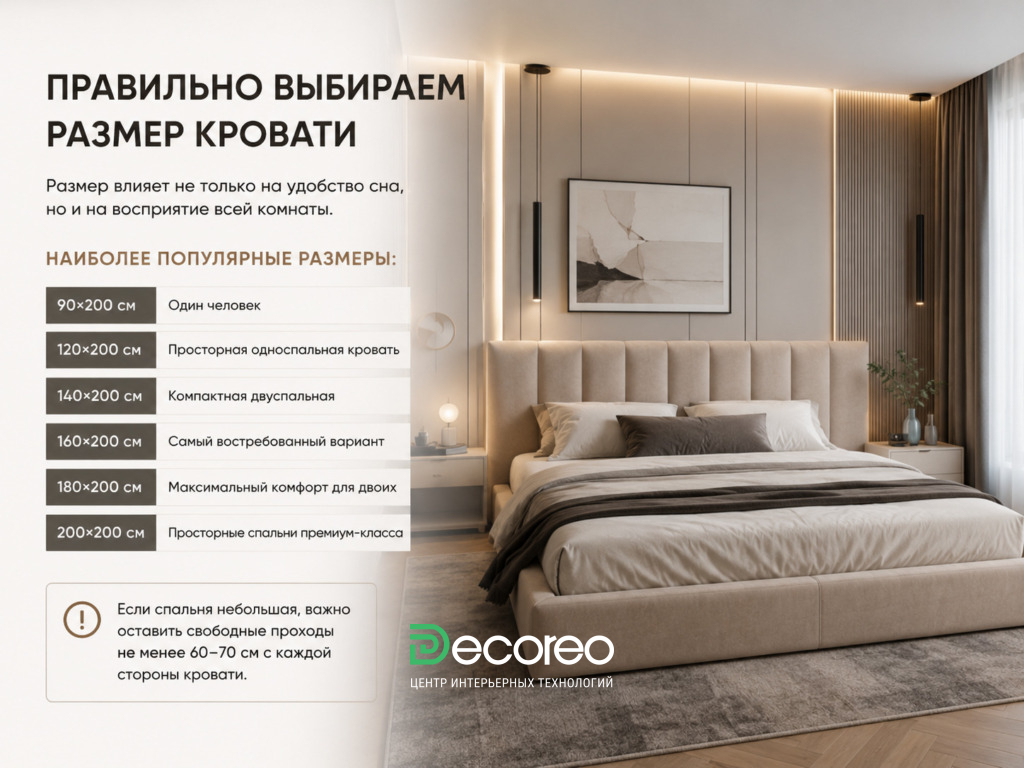 Правильно выбираем размер кровати