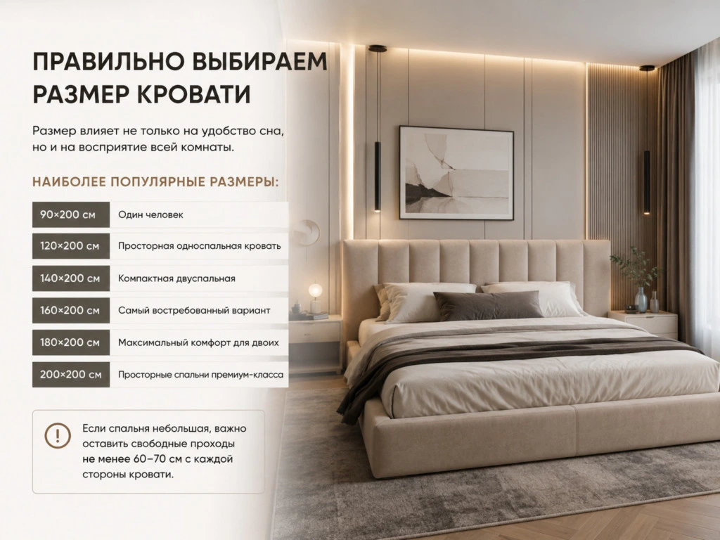 Правильно выбираем размер кровати