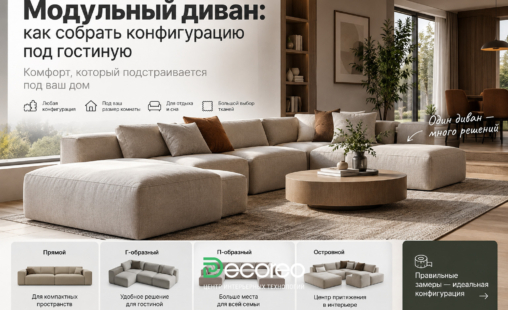 Модульный диван: как собрать конфигурацию под гостиную?